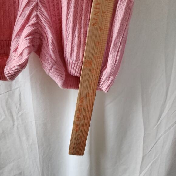 Free People Ryder Knit Romper By Rue Stiic Size S/ M Pink Ribbed Collared Soft - Picture 8 of 11